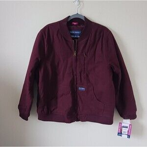 Bass Creek Outfitters Mens Jacket Lined Hooded Zip Up Pockets Maroon XL